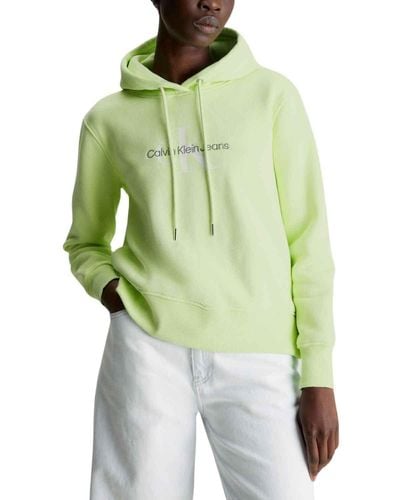 Calvin Klein Jeans ARCHIVAL MONOLOGO Hoodie J20J221335 Felpe con Cappuccio - Verde