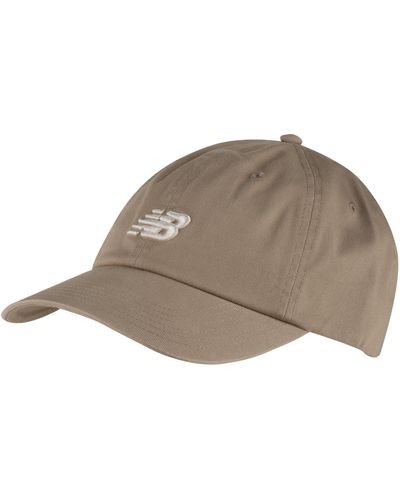 New Balance , , 6 Panel Classic Hat, Casual Baseball Caps For And , One Size, Stoneware - Brown