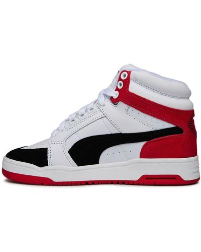 PUMA S Mid Heritage Trainers White/black/red 6.5