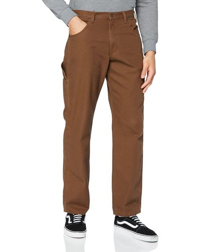 Dickies Relaxed Straight Fit Lightweight Duck Carpenter Jean - Brown