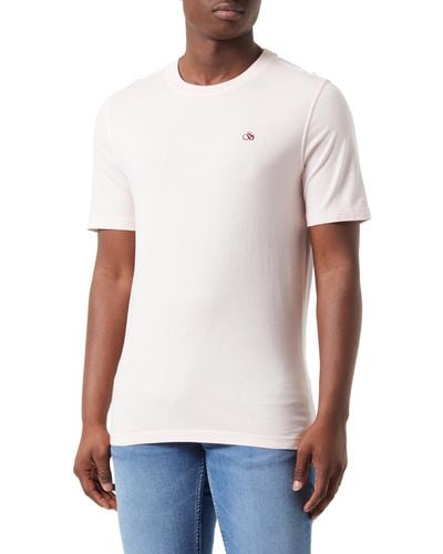 Scotch & Soda Garment Dye Logo T-Shirt - Weiß