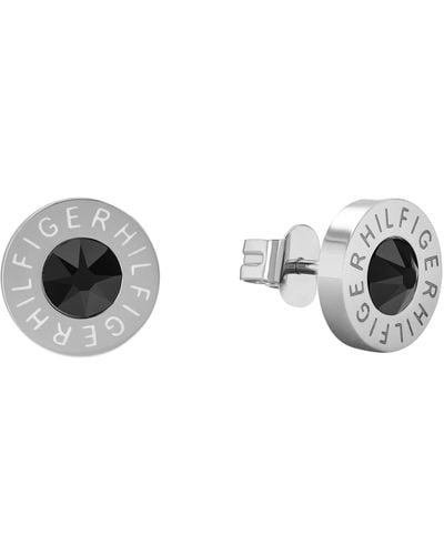 Tommy Hilfiger Jewelry Pendientes de botón para Hombre de Acero inoxidable con cristales - 2790379 - Metálico