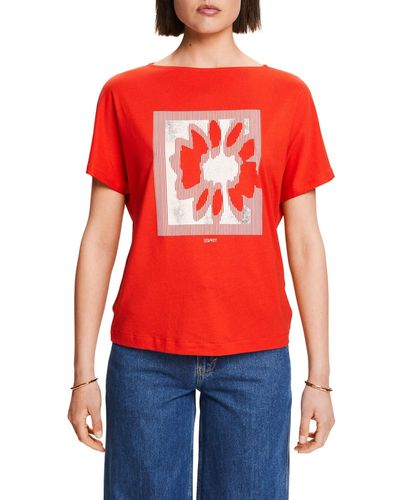 Esprit 014ee1k327 T-shirt - Red