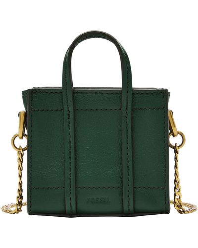 Fossil Carmen Micro Tote Bag Pine Green - Grün