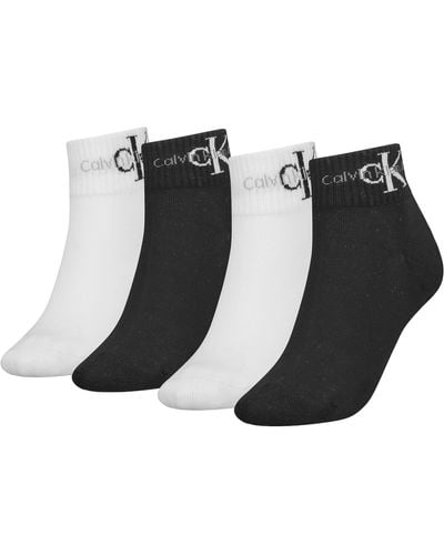 Calvin Klein Jeans Quarter Socks - Zwart