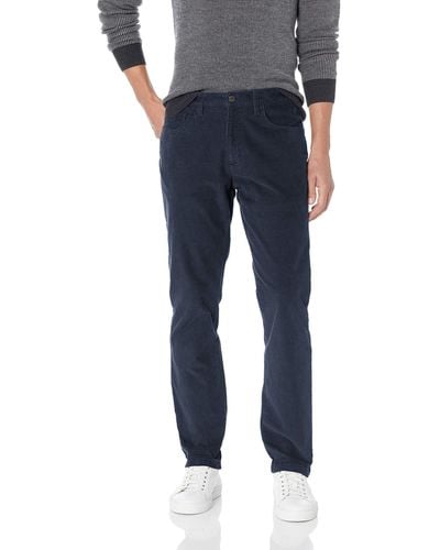 Goodthreads Marca Amazon – – Pantalones elásticos y cómodos de pana de corte recto con 5 bolsillos para - Azul