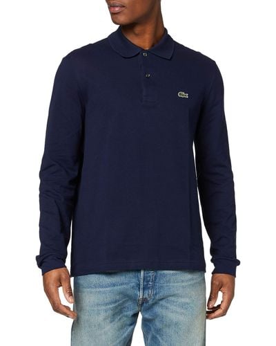 Lacoste Classic fit Langarm-Polo-Shirt XL Navy-blau