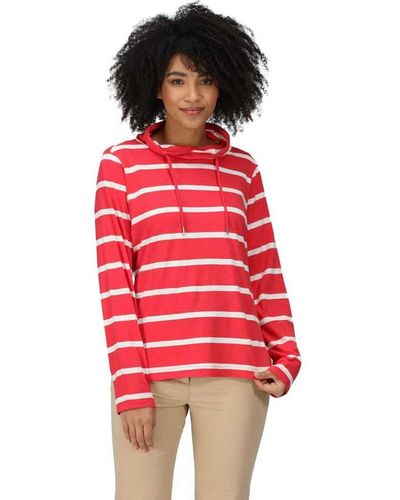 Regatta Helvine Striped Sweatshirt Fleece - Rot