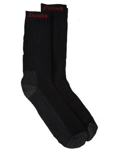 Dickies Dicdck00010s Industrial Work Socks Black Pack 2 - Schwarz