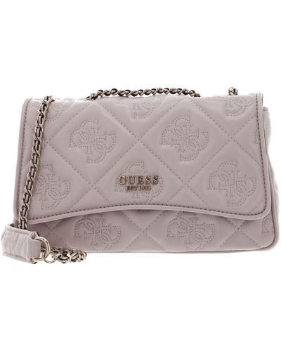 Guess Marieke Convertible Xbody Flap Light Beige Logo - Metallic