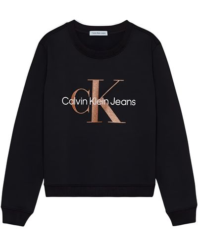 Calvin Klein JEANS Relaxed Logo Sweatshirt Nero 16 anni - Blu