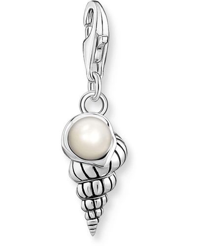 Thomas Sabo 082-14 - Ciondolo a forma di conchiglia con perla in argento - Metallizzato