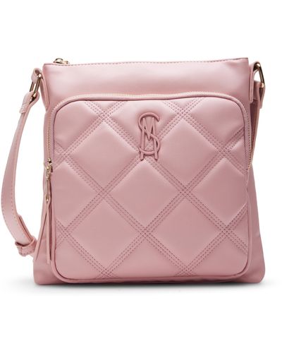 Steve Madden BTerraP Crinkle Patent Crossbody Pink 