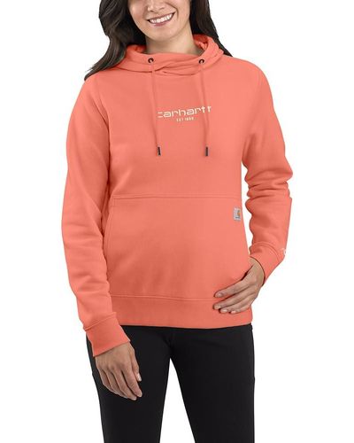 Carhartt Force Relaxed Fit Lightweight Graphic Hooded Sweatshirt - Red