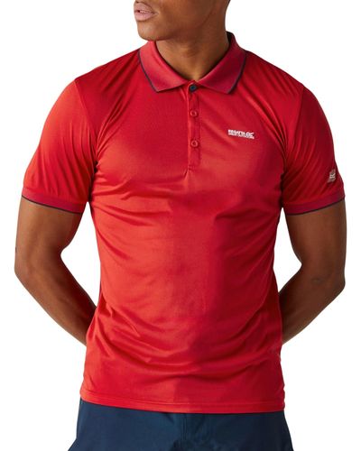 Regatta S Remex Ii Short Sleeve Quick Drying Polo Shirt - Red