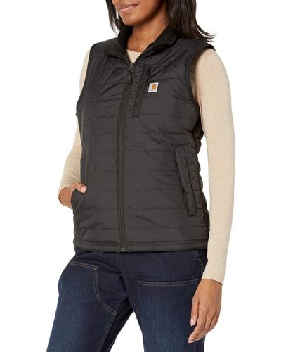 Carhartt Womens Rain Defender Insulated Vest Work Utility Outerwear - Black
