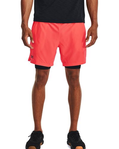 Under Armour S Vanish Woven 2in1 Shorts Blue M - Red