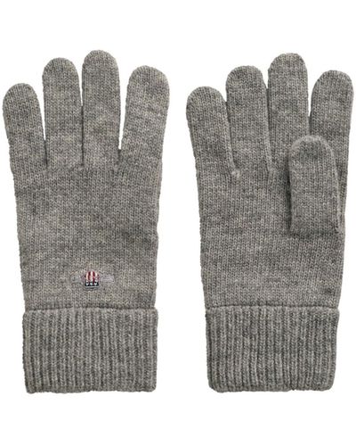 GANT Shield Wool Gloves - Grey
