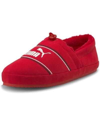 PUMA Tuff Mocc Jersey Slipper 9 D(m) Us High Risk Red-white-blue