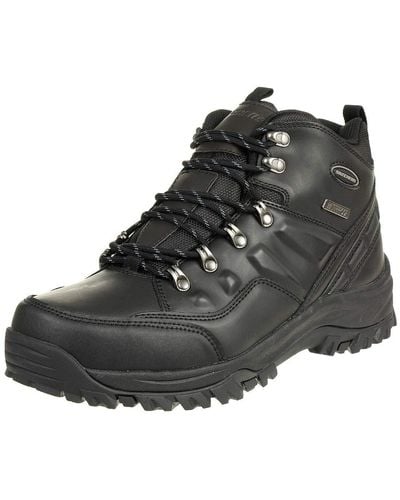 Skechers Relment-pelmo Hiking Boot, Black, 7 Medium Us