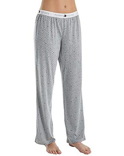 Tommy Hilfiger Logo Bottom Lounge Pajama Pant Pj - Gray