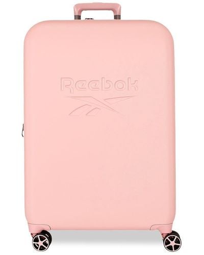 Reebok Franklin Medium Suitcase Pink 49x70x27cm Hard Abs Closure Tsa 72l 3.8kg 4 Double Wheels By Joumma Bags