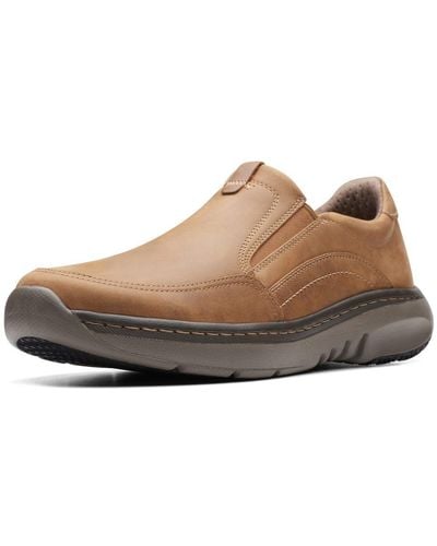 Clarks Pro Step S Slip On Shoes 7 Beeswax - Brown