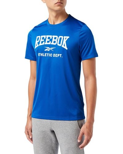 Reebok Wor Poly Graphic Ss Tee T-Shirts - Blau