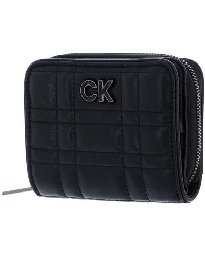 Calvin Klein Re-Lock Quilt Zip Around Wallet CK Black - Nero