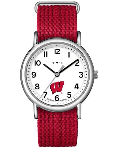 Timex Wisconsin Badgers With Slip-thru Single Layer - Red