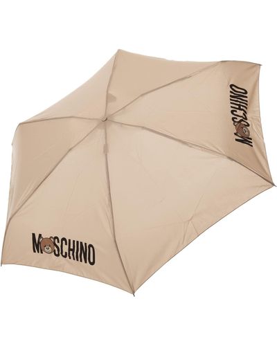 Moschino Damen supermini Regenschirm dark beige - Natur