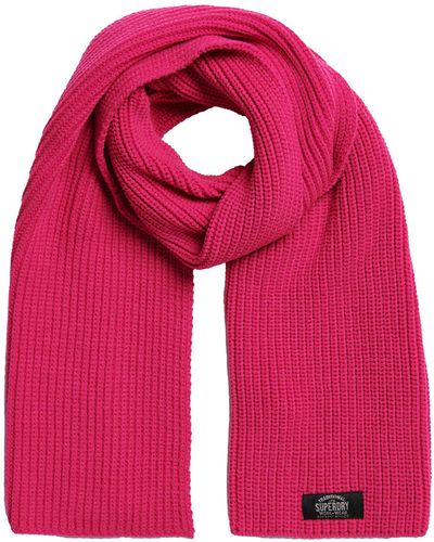 Superdry Classic Knitted Scarf - Red