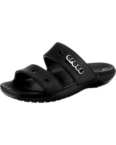 Crocs™ Volwassen Klassieke Twee Riem Slide Sandalen - Zwart