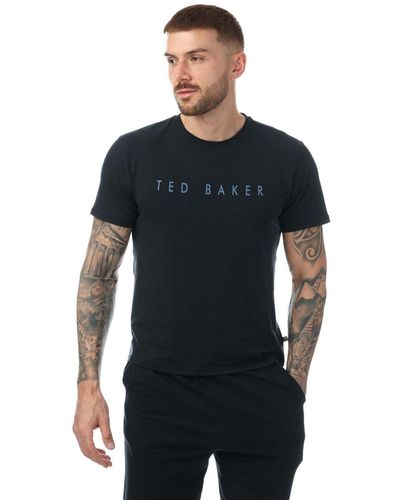 Ted Baker T- Shirt In Blue - Black