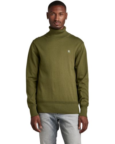 G-Star RAW Premium Core Turtle Knit Sweater - Groen