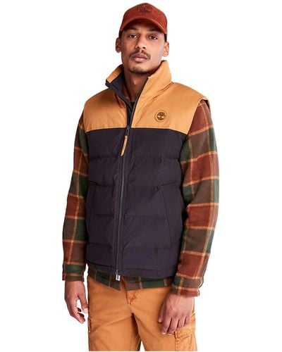 Timberland Welch Mountain Durable Water Repellent Puffer Vest Wheat Boot/Black T-Shirt - Blau