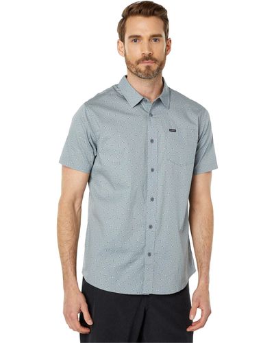 O'neill Sportswear Standard Fit Short Sleeve Button Down Shirt - Blue