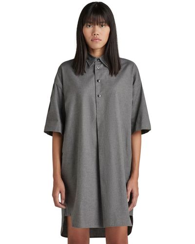 G-Star RAW Shirt Kleid Short Sleeve - Gris