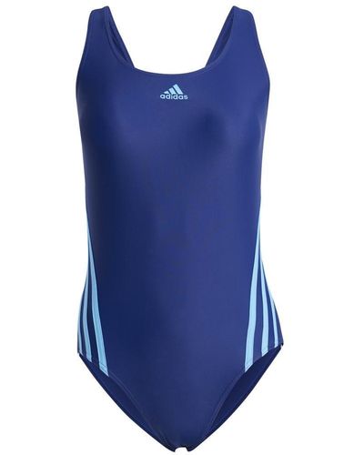 adidas 3-stripes Swimsuit One Piece - Blue