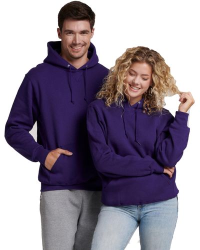 Russell Men's Dri-power Pullover Fleece Athletic Hoodies - Purple