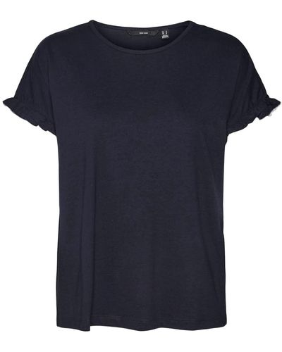 Vero Moda Vmdana SS O-Neck Top Jrs T-Shirt - Blu