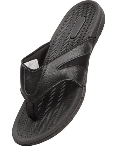 Mountain Warehouse Comfortable & Casual Sandals With Neoprene Lined Leather Upper & Non-slip Outsole - Best For Summer & Outdors Black 11