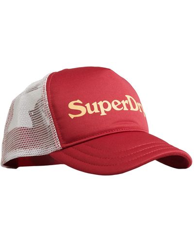 Superdry S Vintage Graphic Trucker Cap Baseballkappe - Rot