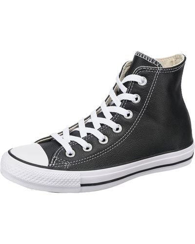 Converse Chuck Taylor All Star Leather HI Schuhe Black - 36 - Negro