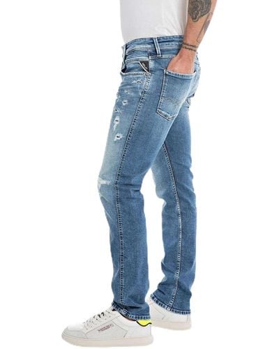 Replay Slim fit Jeans Anbass 573 Bio - Blau