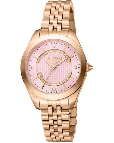 Esprit Analog Japanisches Quarzwerk Uhr mit Edelstahl Armband JC1L210M0485 - Pink