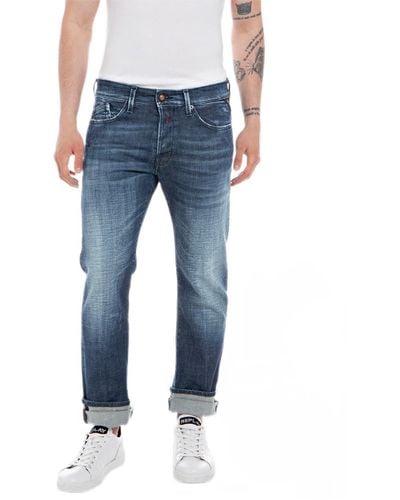 Replay Jeans Waitom Regular-Fit aus Komfort Denim - Blau