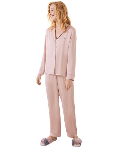 Women'secret Lange Pyjama Beige/camel Regular For Women - Meerkleurig
