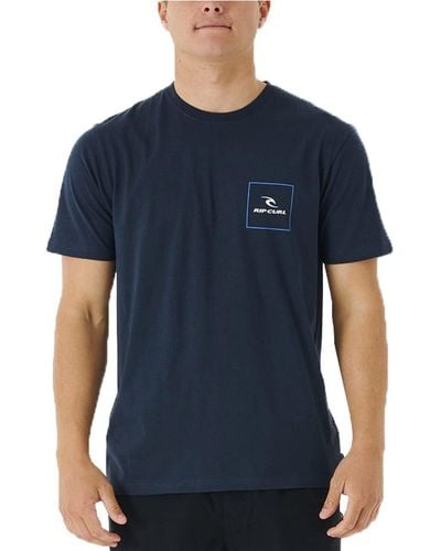 Rip Curl Corp Icon Tee T Shirt Top Dark Navy - Blue
