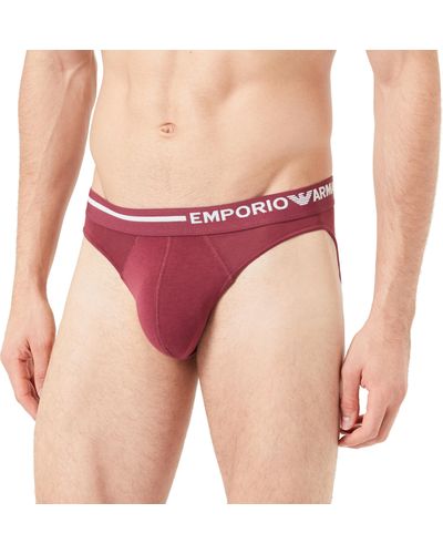 Emporio Armani Brief Side Logo - Pink